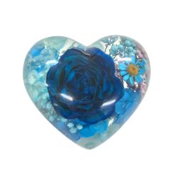 A - Real Blue Rose Heart Shape Real Nature Gift