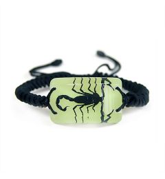 A - Real Black Scorpion Bracelet (Glows In The Dark) Real Nature Gift