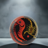 Real Black Emperor and Real Bark Scorpion Red and Black Yin-Yang Scorpion Decoration Real Nature Gift