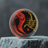 Real Black Emperor and Real Bark Scorpion Red and Black Yin-Yang Scorpion Decoration Real Nature Gift