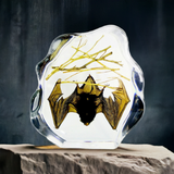 Real Bat Horseshoe Bat Large w/ Sticks In Clear Resin Real Nature Gift 2