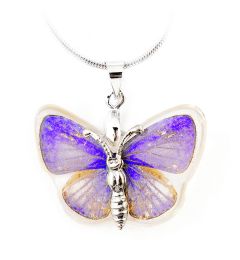 A - Real Butterfly, Eastern Tailed-Blue Necklace Real Nature Gift