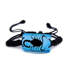 A - Real Black Scorpion Bracelet Real Nature Gift  Jewelry With Box