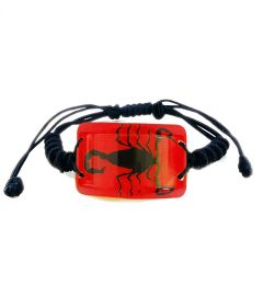 A - Real Bark Scorpion Rectangle Shaped Bracelet Real Nature Gift Jewelry With Box