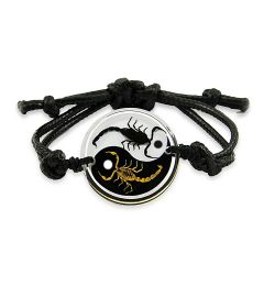 Real Scorpion Yin-Yang Bracelet Real Nature Gift Jewelry With Box
