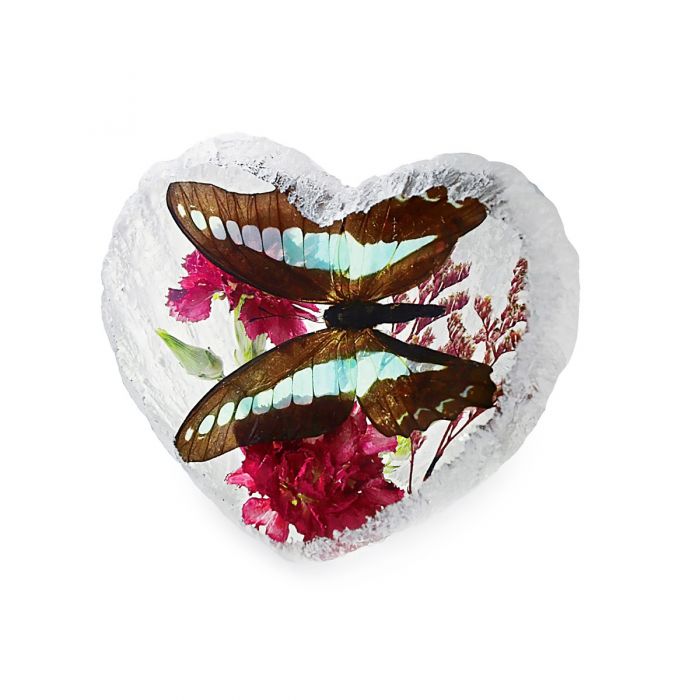A - Real Butterfly Resin Heart Shaped  Real Nature Gift